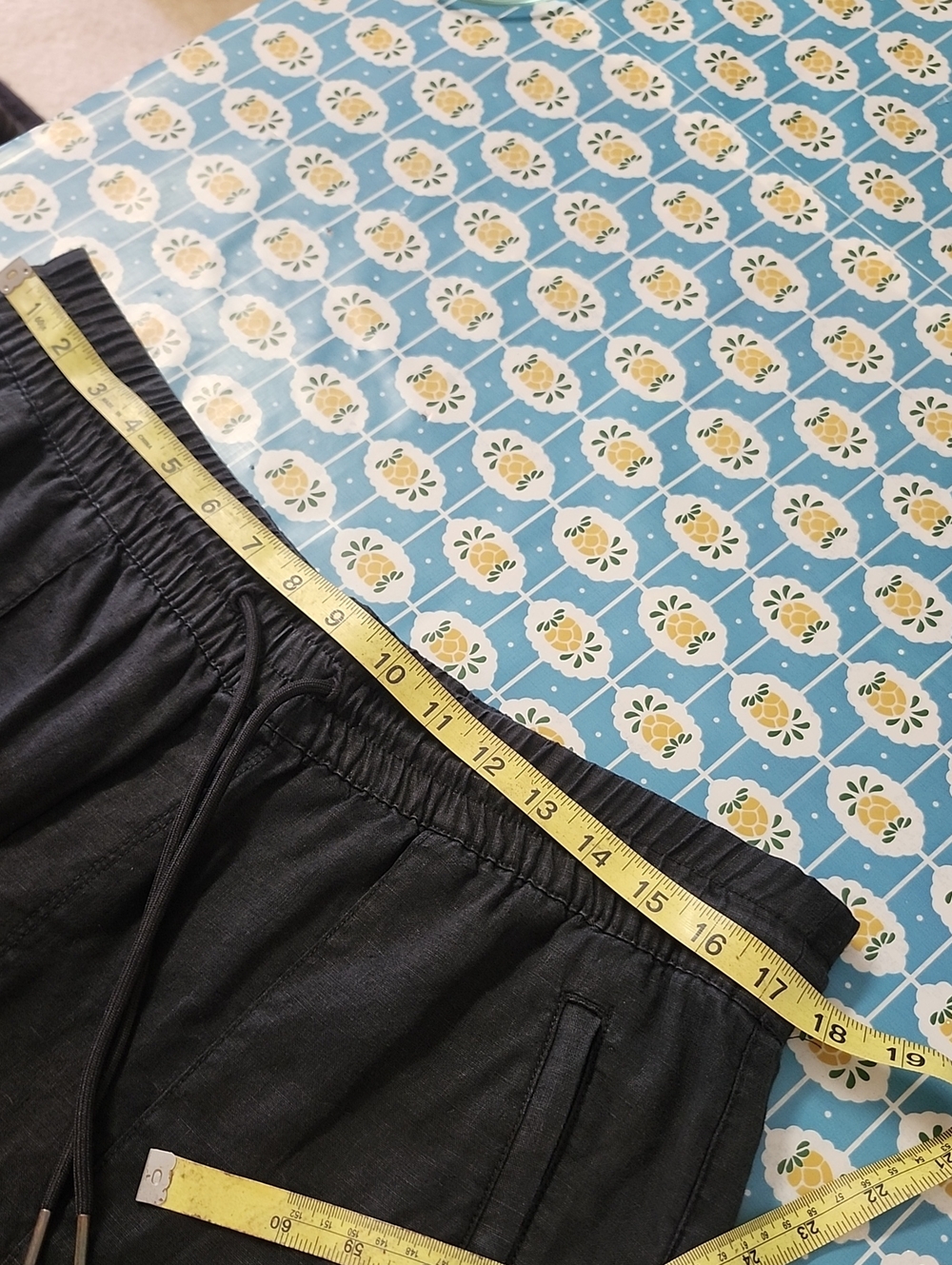 Athleta Retreat 100% Linen High Rise Wide Leg Pants Size XL Black Pockets - Picture 6 of 10